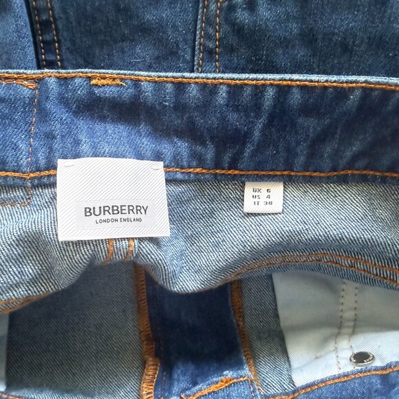 Burberry (Size 4) Denim Skirt with Deer Print - Picture 4 of 5